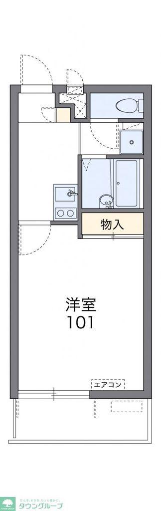 レオパレスコンフォートフレアIII(1K/3階)の間取り写真