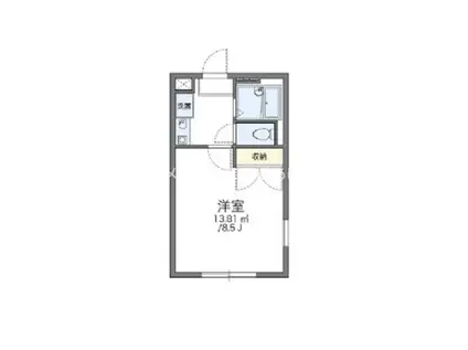 レオパレスイワタ(1K/1階)の間取り写真