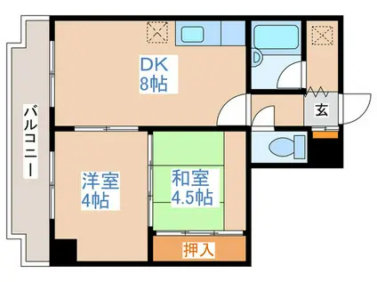 デポ中の島(2DK/2階)の間取り写真