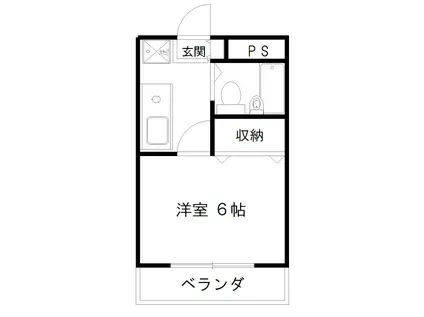 サントピア高坂(1K/4階)の間取り写真