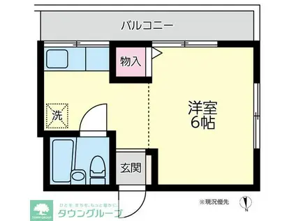 プレジオ福田(ワンルーム/1階)の間取り写真
