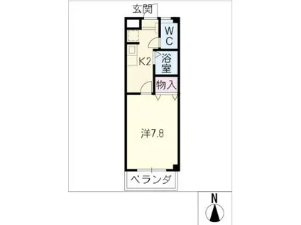 コスモM73(1K/3階)の間取り写真