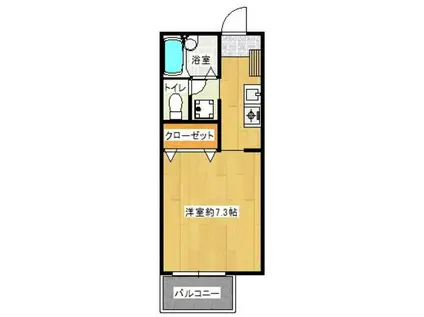 フォブール田村(ワンルーム/1階)の間取り写真