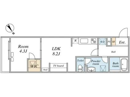 リブリ・船橋IV(1LDK/3階)の間取り写真