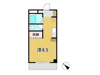 フォレストTAGA(1K/3階)の間取り写真