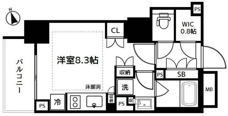 パークリュクス虎ノ門 2階階 間取り