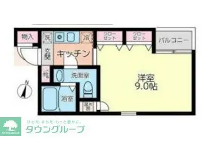 フィリップ大島(1K/3階)の間取り写真