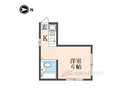 PINEGROVE 高辻(ワンルーム/3階)の間取り写真