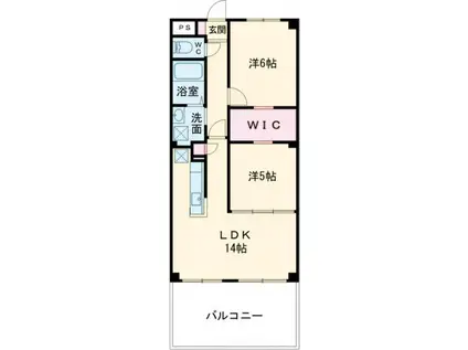 リバーサイド(2LDK/1階)の間取り写真