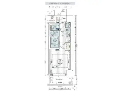 エステムコート名古屋新栄IIIグローリィ(1K/5階)の間取り写真