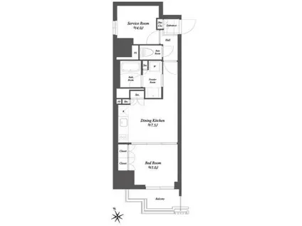 ザ・ゲートハウス浅草雷門(1SDK/2階)の間取り写真