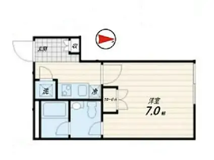 LA DOUCEUR練馬(1K/2階)の間取り写真