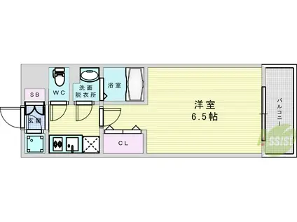 エスリード大阪シティグランツ(1K/7階)の間取り写真