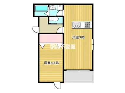 VIRIO合川(1LDK/2階)の間取り写真