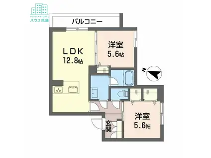 シャーメゾン フェアリーステージ(2LDK/2階)の間取り写真