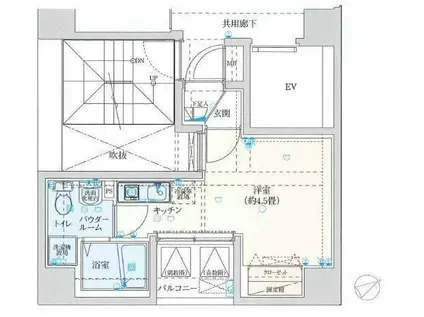 バージュアル横濱鶴見II(ワンルーム/5階)の間取り写真