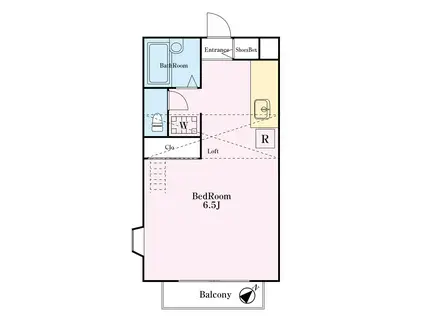 柴田ハイツ(ワンルーム/2階)の間取り写真