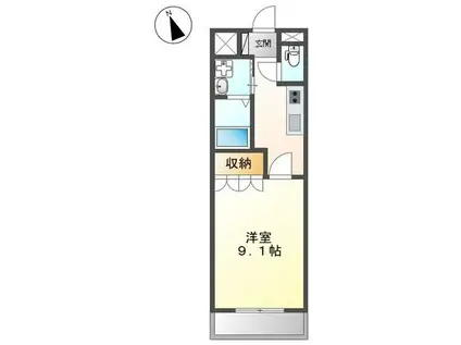 メープル・ガーデン(1K/2階)の間取り写真