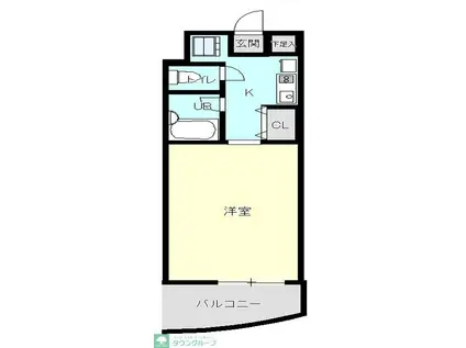 クレセールふじみ野II(1K/2階)の間取り写真