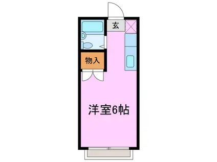 エステートピア岩崎台(ワンルーム/1階)の間取り写真