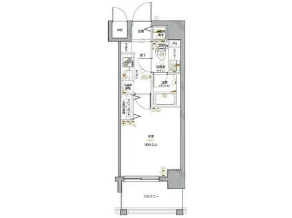 LEA横濱平沼壱番館(1K/3階)の間取り写真