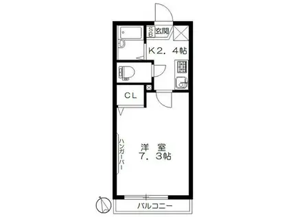 MAISONいちえ(1K/1階)の間取り写真