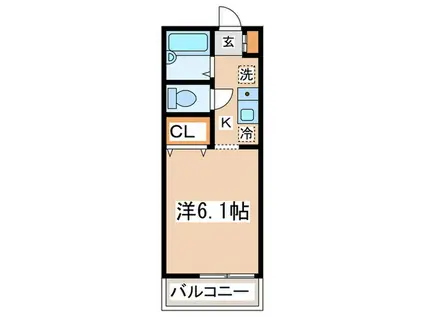 アネルバハイツA(1K/1階)の間取り写真