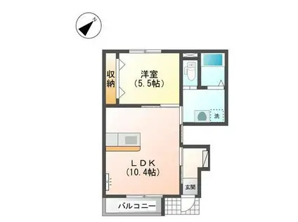 コムズ アネックス(1LDK/1階)の間取り写真