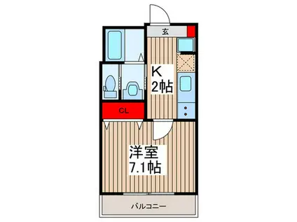 グレイス東町(1K/3階)の間取り写真