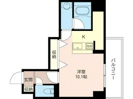 グランヒルサイド(ワンルーム/6階)の間取り写真