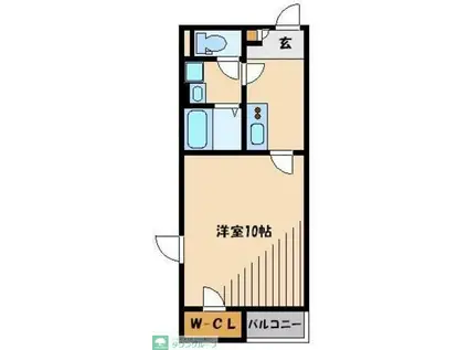 レオネクスト晋(1K/2階)の間取り写真