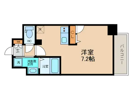 アスヴェル難波イースト(ワンルーム/5階)の間取り写真