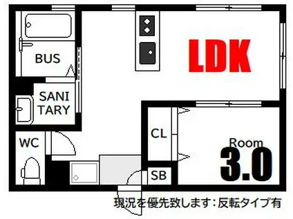 楠木町1丁目(1LDK/1階)の間取り写真