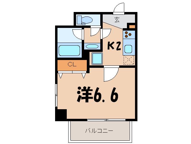 カノンパレス(1K/8階)の間取り写真