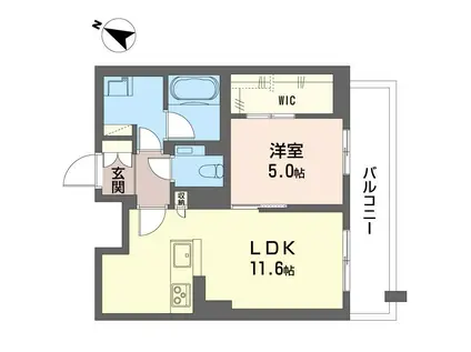 サン宮前(1LDK/4階)の間取り写真
