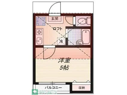 STAGE四ツ谷(1K/2階)の間取り写真