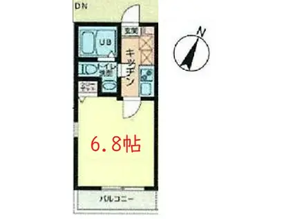 プラナス西谷I(1K/2階)の間取り写真