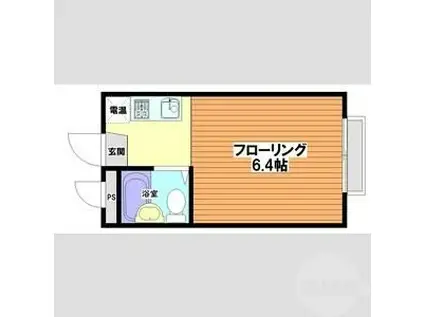 ソサエティ山手(ワンルーム/3階)の間取り写真