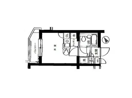 ワコーレ等々力II(1K/4階)の間取り写真