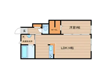 アリュール中山(1LDK/1階)の間取り写真
