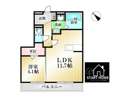 セレブジョワ(1LDK/1階)の間取り写真