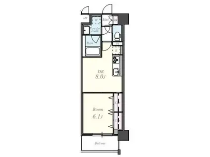 ツイン アウルズ(1LDK/5階)の間取り写真