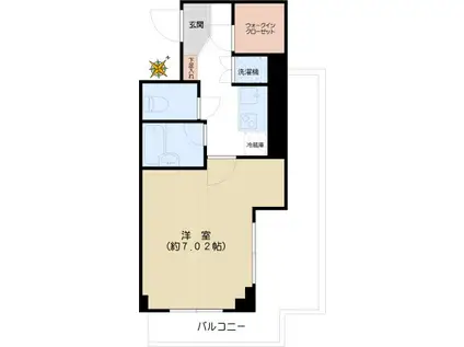 ミリオンガーデン小石川(1K/5階)の間取り写真