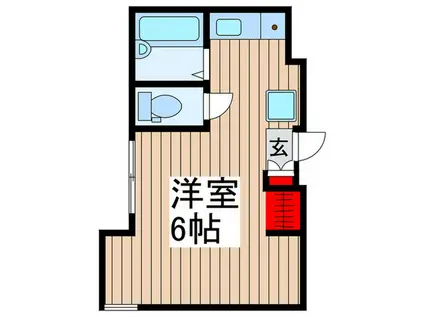 サクラテラス北方(ワンルーム/1階)の間取り写真