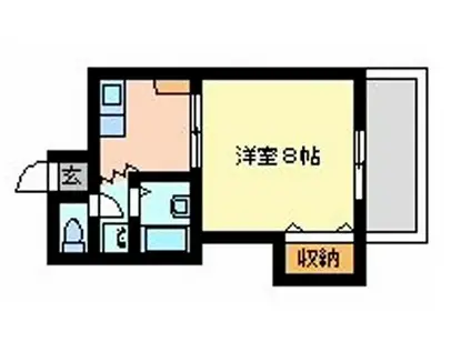 ガーデン西庄の里(1K/3階)の間取り写真