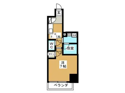 LA DOUCEUR田端(1K/2階)の間取り写真