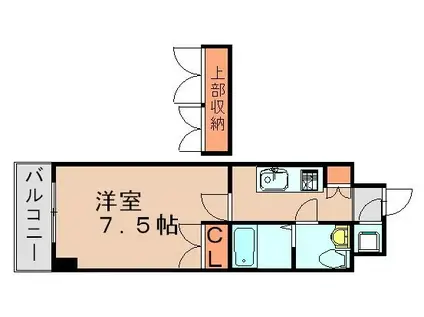 NO70 HARBOR サウス TOWER(1K/4階)の間取り写真