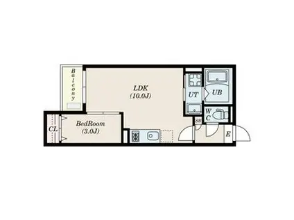 JACK YUTAKAI(1LDK/2階)の間取り写真
