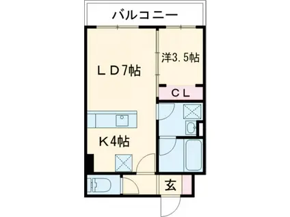ＪＲ千歳線 恵み野駅 徒歩8分 5階建 新築(1LDK/3階)の間取り写真