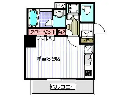 グローリオ戸越銀座(ワンルーム/2階)の間取り写真